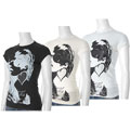 Retro Junior's Face Print Rhinestone T-shirt