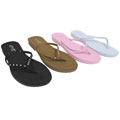 Eve Women's Rhinestone Accent Flip Flop Sandals