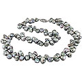 14k Gold Grey Freshwater Pearl Necklace (7-8 mm)