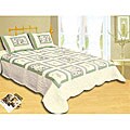 Jasmine Handcrafted Cotton Quilt Set