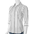 Fluid Fashion Women's Black Striped Career Shirt