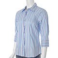 Fluid Fashion Women's Purple Striped Career Shirt