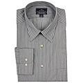 Dockers Men's Grey Stripe Wrinkle-free Dress Shirt