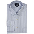 Dockers Men's Blue Twill Stripe Cotton Dress Shirt