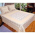 Linda's Rose Handcrafted Cotton Quilt Set