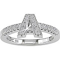 14k White Gold 1/4ct TDW Diamond Initial 'A' Ring (G-H-I, SI)
