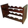 Mission Mahogany Wood 8-bottle Wine Rack