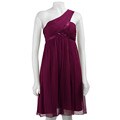 Donna Morgan Women's One-shoulder Crinkle Chiffon Dress