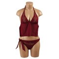 XOXO Women's Embroidered Tankini