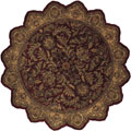 (8' Round Star) Hand-tufted Elegance Burgundy Wool Rug