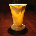 Handcrafted Alabaster Lotus Vase (Egypt)