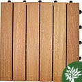 Deck Tile. FSC Eucalyptus. 6 Slat Style. Box of 10