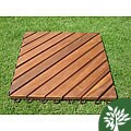 Eucalyptus 12-slat Diagonal Snapping Deck Tile (Set of 10)