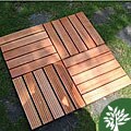 Eucalyptus 5-slat Grooved Deck Tiles (Set of 10)