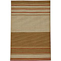 Hand-woven Dhurry Arrah Wool Rug (5'6 x 8')