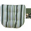 U-shaped Outdoor Green Stripe Chair Cushion