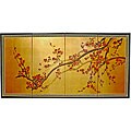 Plum Tree on Gold Leaf Silkscreen (China)