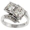 14k White Gold 1 3/5ct TDW Old Mine Diamond Estate Ring (J, I1) (Size 3.75)