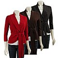 Hanna & Gracie Women's 3/4-sleeve Belted Shawl