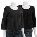 Hanna & Gracie 3/4-sleeve 3-button Cardigan