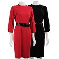 Ellen Tracy Women's 3/4-length Sleeve Ponte Dress