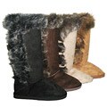 Twisted 'Jenna' Faux Suede Boots with Faux Fur