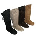 Twisted 'Molly' Faux Suede Laced Boots