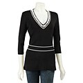 Cyrus Women's 3/4-sleeve V-neck Tunic Shirt