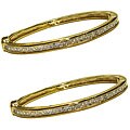 Goldplated Cubic Zirconia Channel-set Bangles