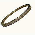 Goldplated Round-cut CZ Eternity Bangle