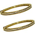 Goldplated Channel-set CZ Bangles