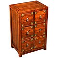 Handmade Brass Trim Storage Cabinet/ Dresser