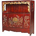 Handmade Gold-trim Wood Storage/ Display Cabinet