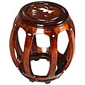 Mother of Pearl Inlay Drum-shaped End Table