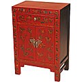 Antique-style Painted Butterflies Storage Cabinet