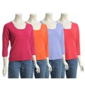 Lusso Women's Scoop-neck Cashmere Sweater