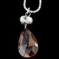 R.J. Graziano Silvertone Teardrop Necklace