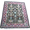 Indo Tufted Black/ Red Rug (7' x 10')