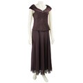 Patra Women's Pleated Chevron Mock Dress