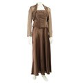 Patra Women's Chiffon and Satin Jacket and Dress