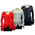 Seessel Women's Long-sleeve Ruffled Blouse