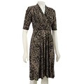 Evan Picone Women's Cross-over Tribal Print Dress