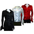 Seessel Women's Long-sleeve Ruched Blouse