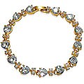 Goldplated Cubic Zirconia Heart Bracelet