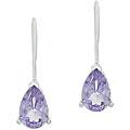 Sterling Silver Amethyst Teardrop Earrings