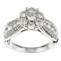 14k Gold 1 3/5ct TDW Diamond Cluster Engagement Ring (G-H, I1-I2)