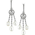 14k Gold Pearl and 5/8ct TDW Diamond Earrings (G-H-I, SI) (7-9 mm)