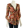 Nicola Women's 2-piece Twist Front Printed Blouse