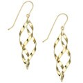 10k Yellow Gold Spiral Drop Earrings