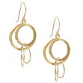 10k Yellow Gold Circles Drop Earrings